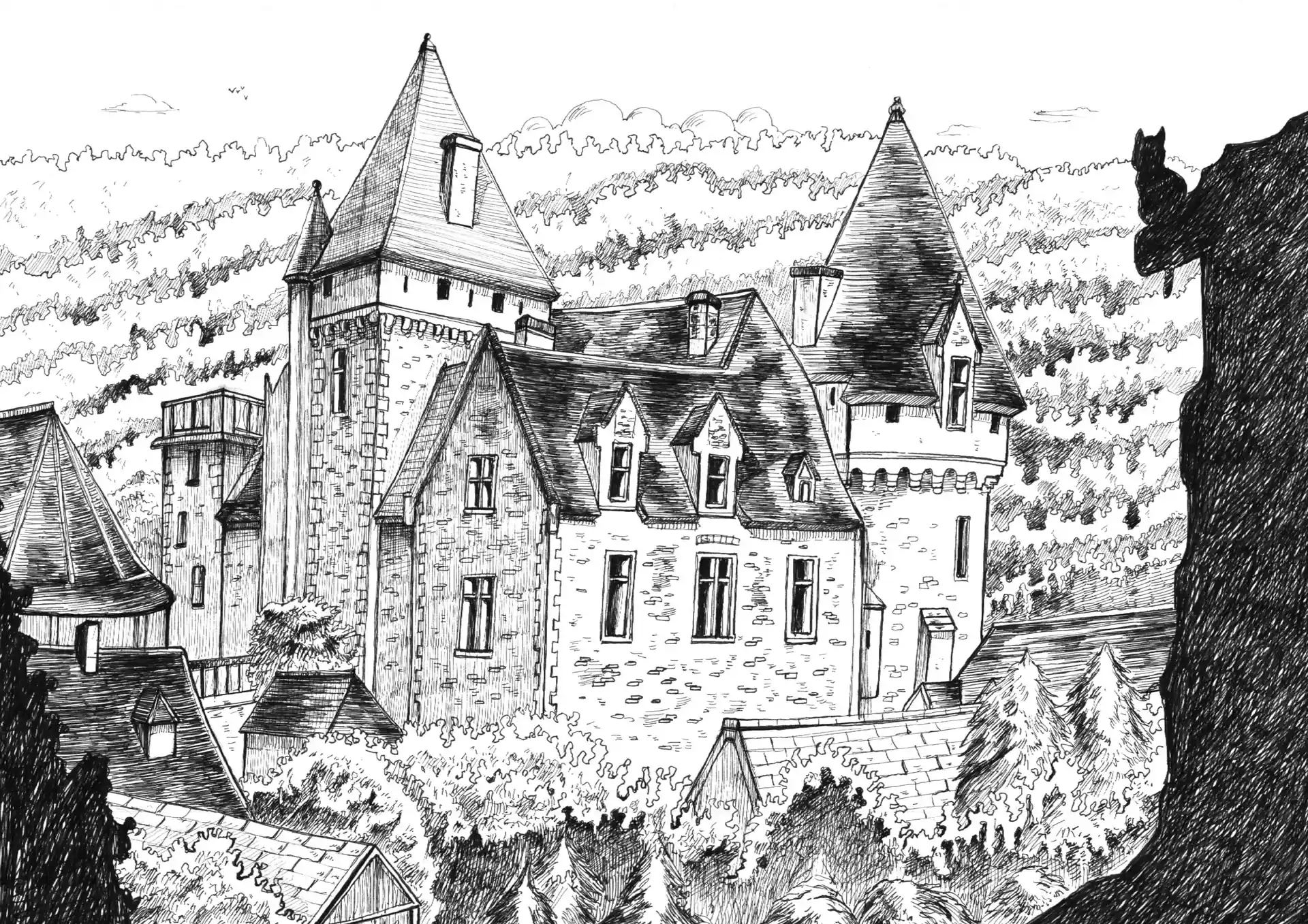 Dessin du Chateau de Bonaguil