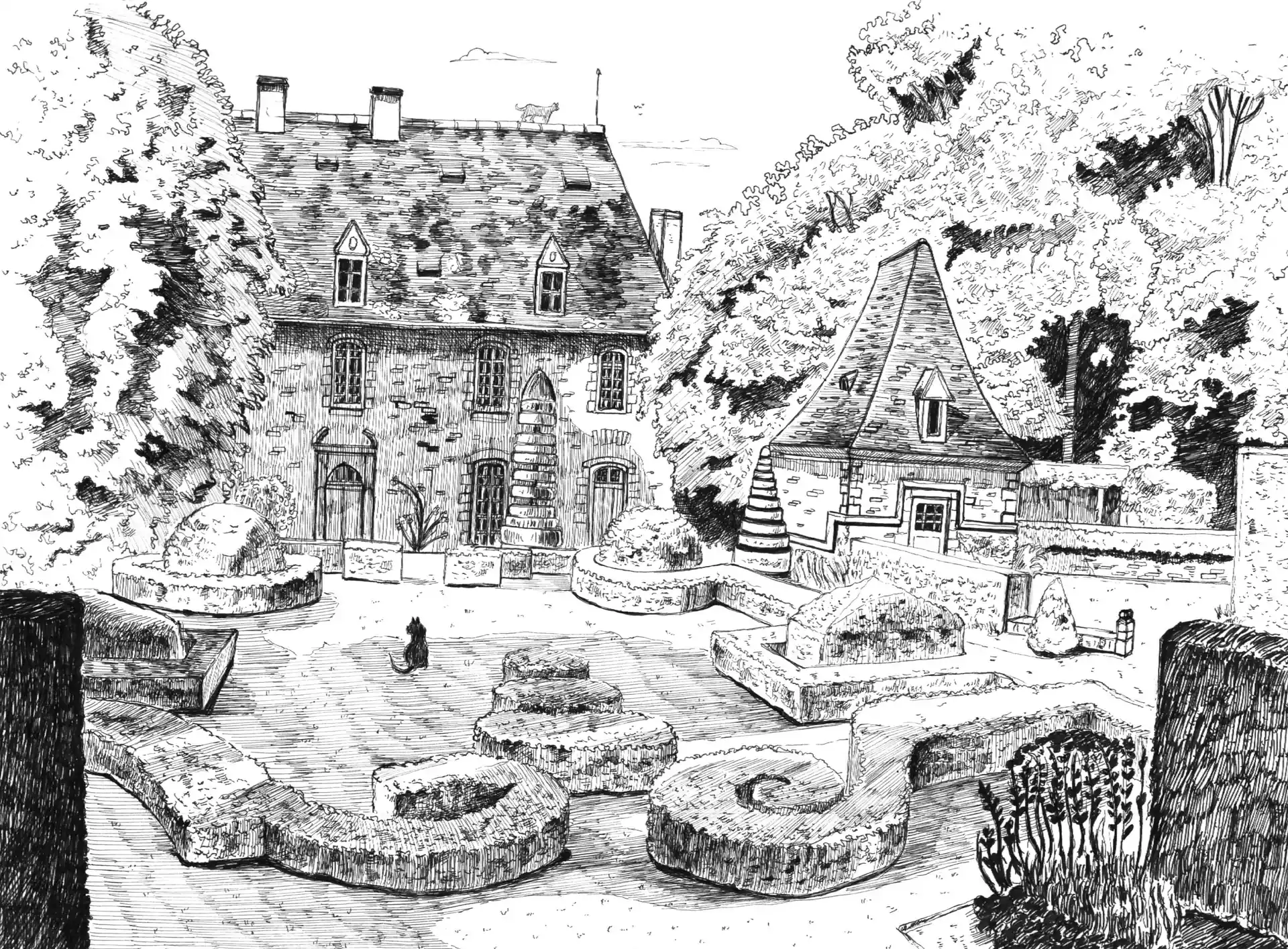 Dessin du Chateau de Bonaguil